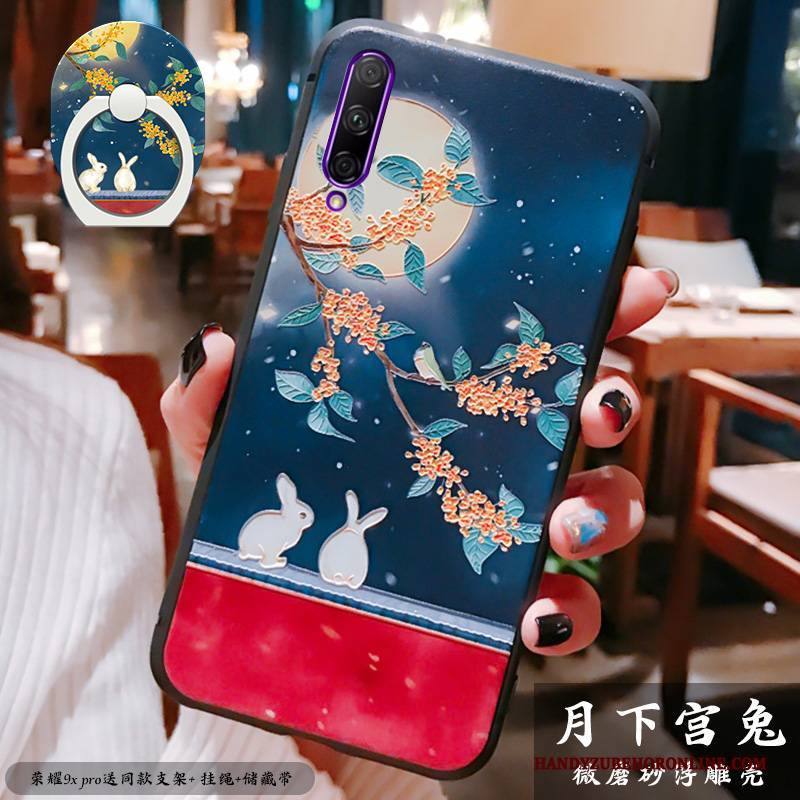 Hülle Honor 9x Pro Silikon Anti-sturz Chinesische Art, Case Honor 9x Pro Prägung Schlank Handyhüllen