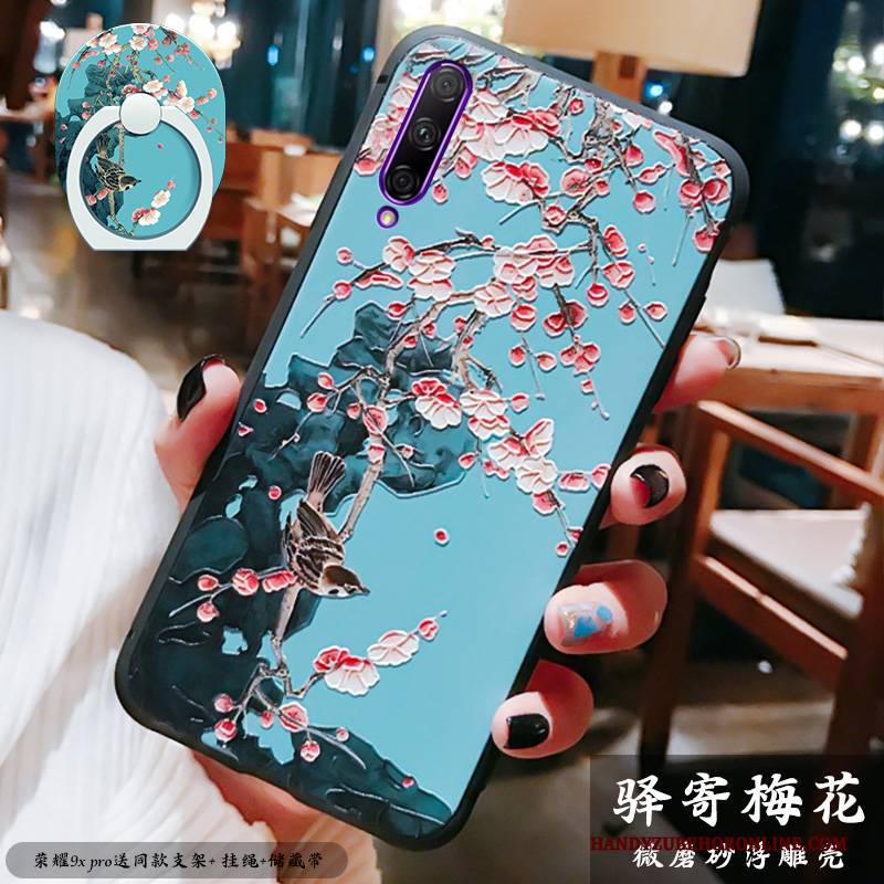 Hülle Honor 9x Pro Silikon Anti-sturz Chinesische Art, Case Honor 9x Pro Prägung Schlank Handyhüllen