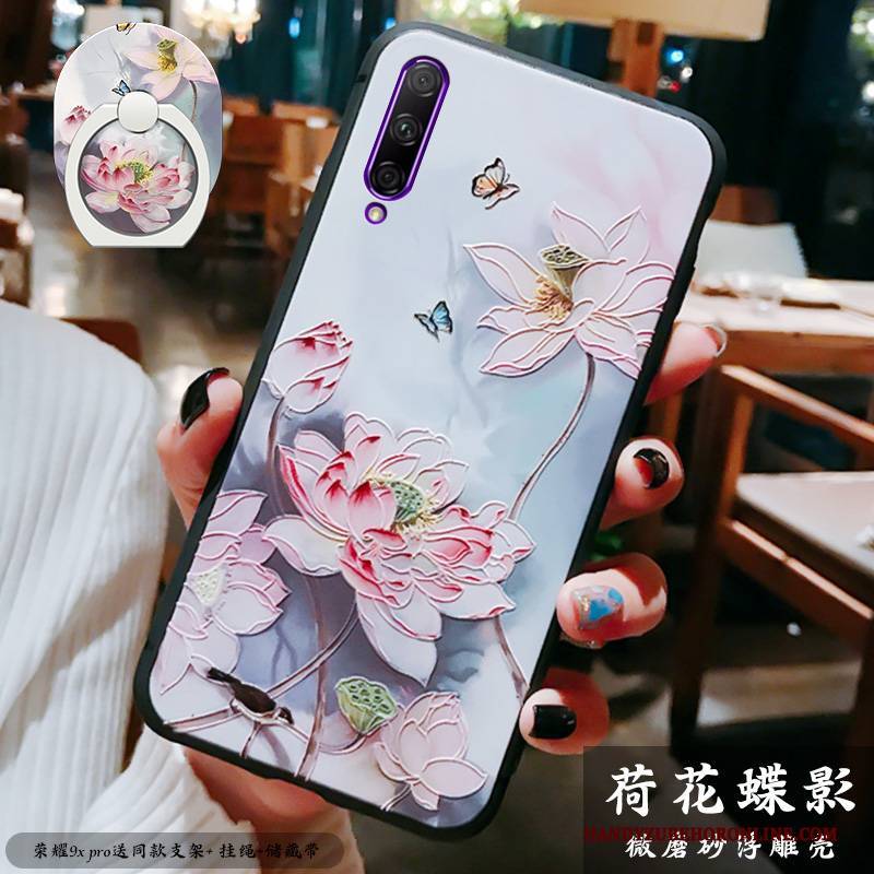 Hülle Honor 9x Pro Silikon Anti-sturz Chinesische Art, Case Honor 9x Pro Prägung Schlank Handyhüllen