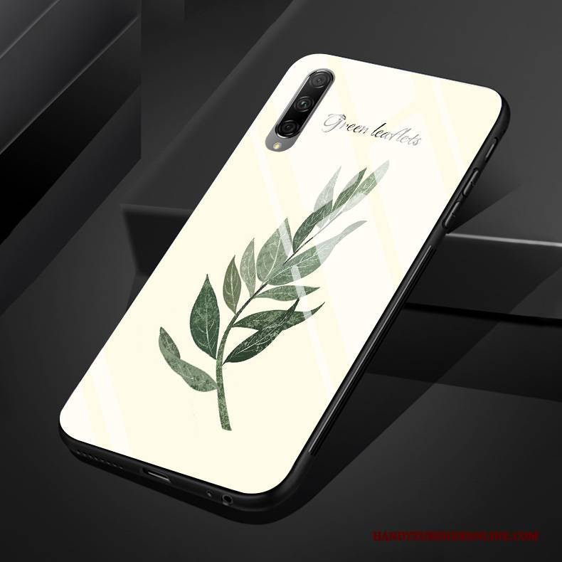 Hülle Honor 9x Pro Silikon Licht Blätter, Case Honor 9x Pro Blumen Glas