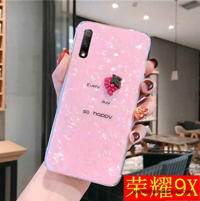 Hülle Honor 9x Schutz Handyhüllen Rosa, Case Honor 9x Silikon Shell Transparent