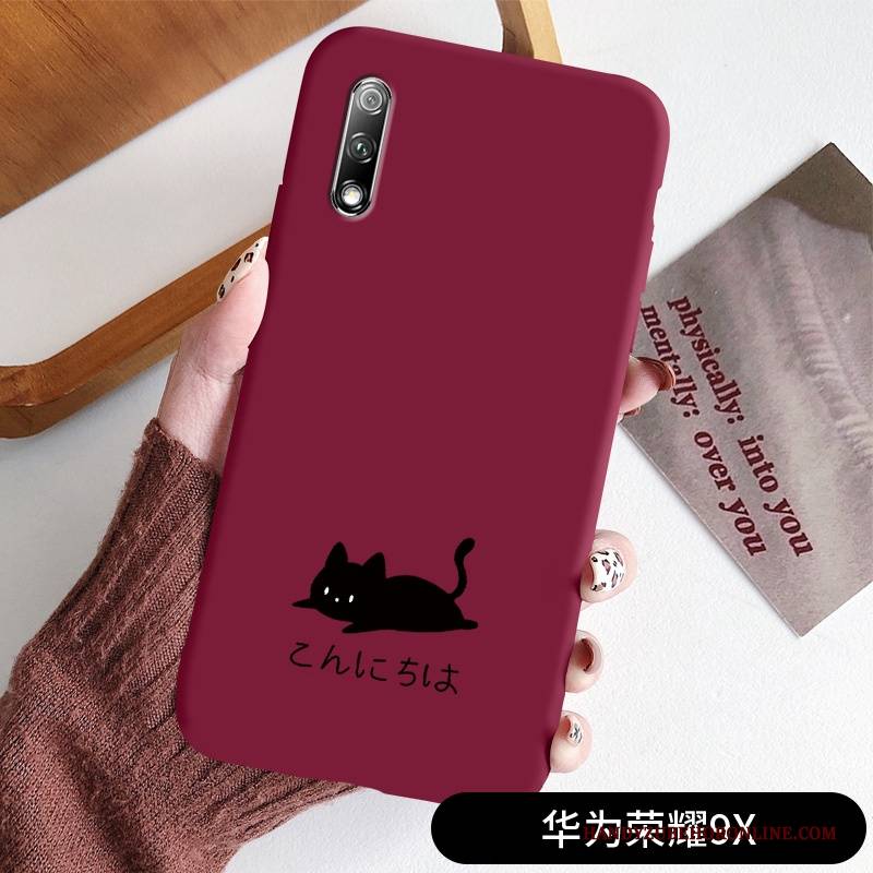 Hülle Honor 9x Silikon Liebhaber Einfach, Case Honor 9x Taschen Katzen Grün