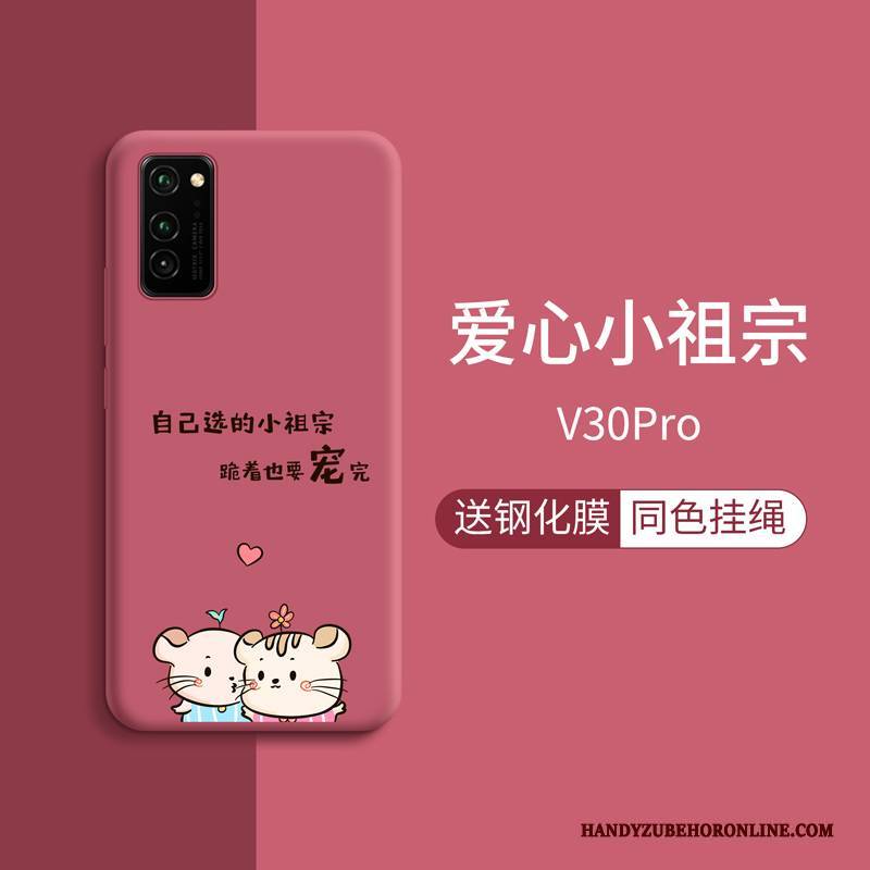 Hülle Honor View30 Pro Schutz Netto Rot Persönlichkeit, Case Honor View30 Pro Kreativ Nette Trend