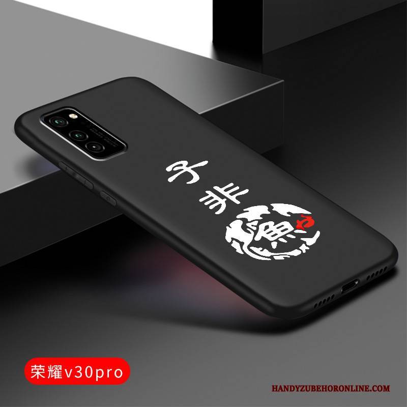 Hülle Honor View30 Pro Silikon Netto Rot Nubuck, Case Honor View30 Pro Kreativ Neu Schwarz