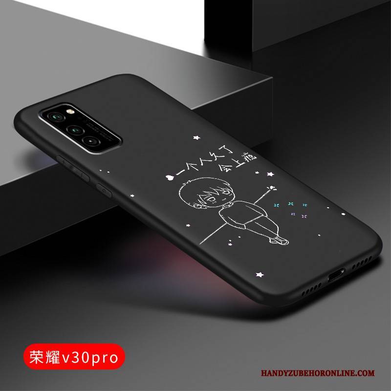 Hülle Honor View30 Pro Silikon Netto Rot Nubuck, Case Honor View30 Pro Kreativ Neu Schwarz