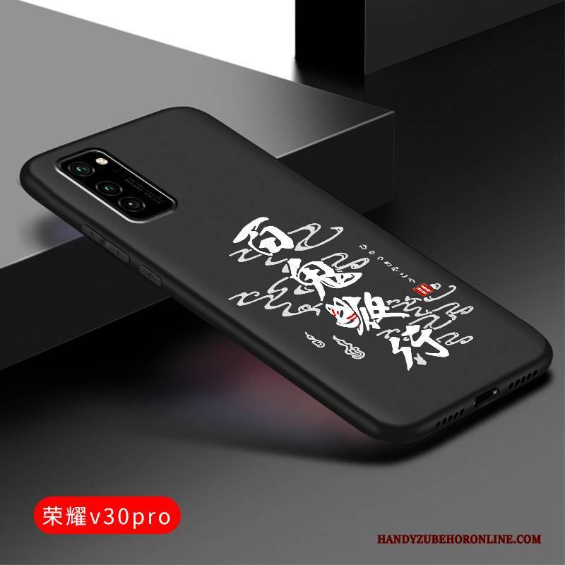 Hülle Honor View30 Pro Silikon Netto Rot Nubuck, Case Honor View30 Pro Kreativ Neu Schwarz