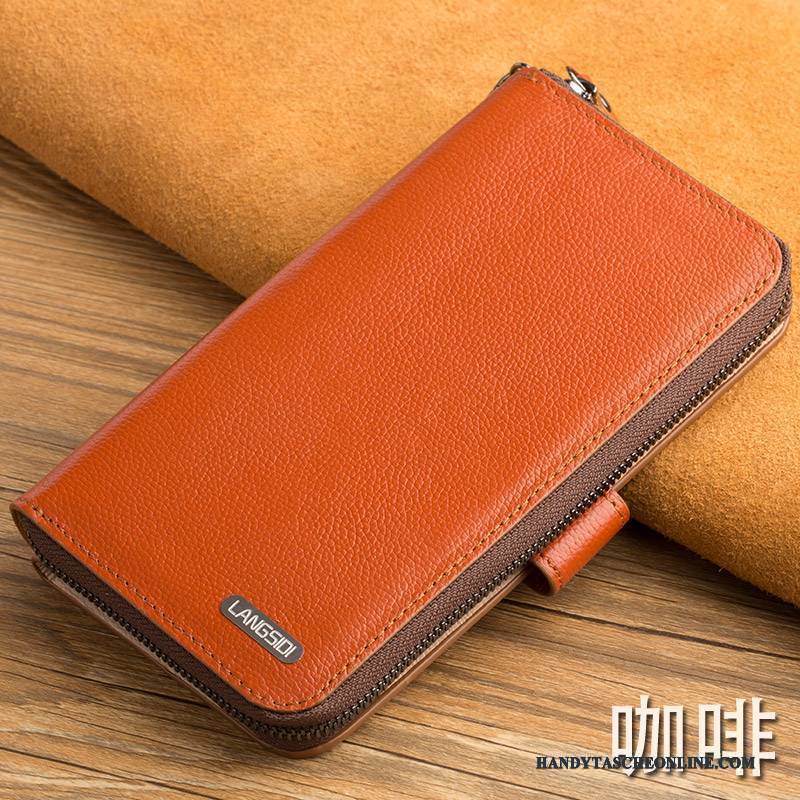 Hülle Htc 10 Leder Anti-sturz Schlank, Case Htc 10 Schutz Orange Handyhüllen