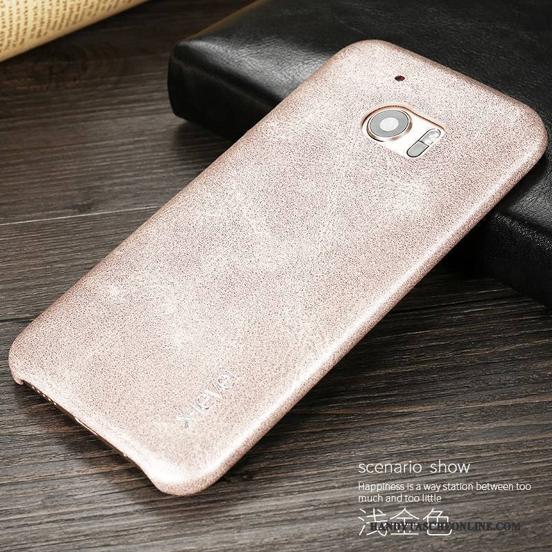 Hülle Htc 10 Lederhülle Khaki Schlank, Case Htc 10 Schutz Anti-sturz Neu