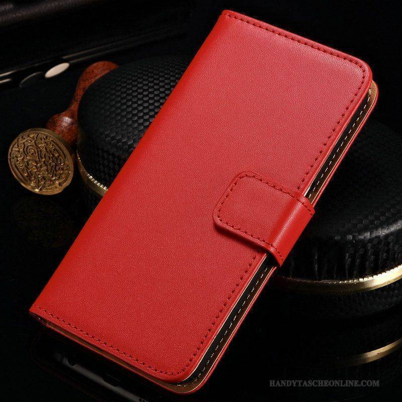 Hülle Htc Desire 10 Lifestyle Folio Handyhüllen Rot, Case Htc Desire 10 Lifestyle Lederhülle