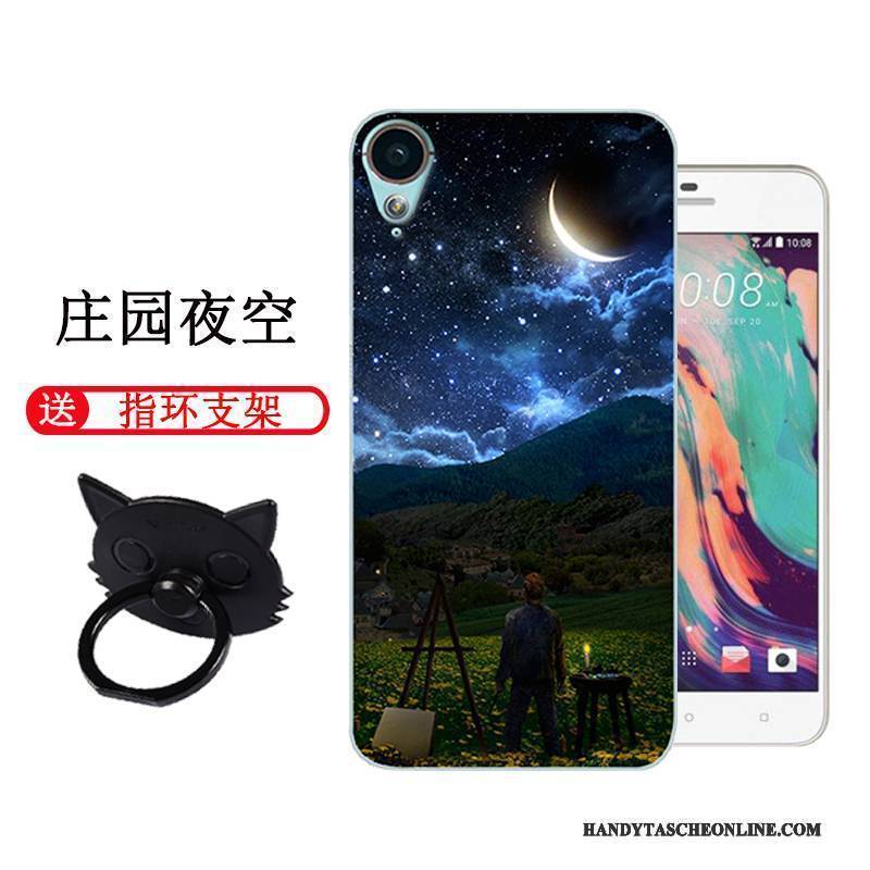 Hülle Htc Desire 10 Lifestyle Karikatur Schwarz Persönlichkeit, Case Htc Desire 10 Lifestyle Schutz Handyhüllen Blau