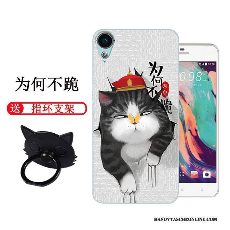 Hülle Htc Desire 10 Lifestyle Karikatur Schwarz Persönlichkeit, Case Htc Desire 10 Lifestyle Schutz Handyhüllen Blau