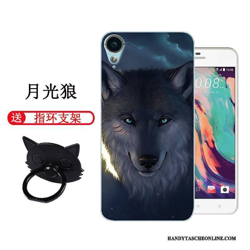 Hülle Htc Desire 10 Lifestyle Karikatur Schwarz Persönlichkeit, Case Htc Desire 10 Lifestyle Schutz Handyhüllen Blau