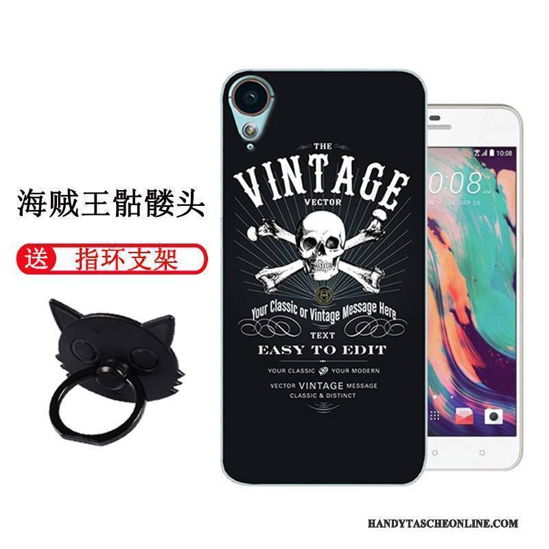 Hülle Htc Desire 10 Lifestyle Karikatur Schwarz Persönlichkeit, Case Htc Desire 10 Lifestyle Schutz Handyhüllen Blau