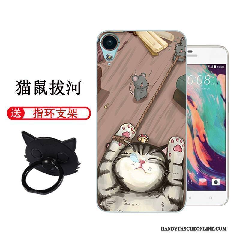 Hülle Htc Desire 10 Lifestyle Karikatur Schwarz Persönlichkeit, Case Htc Desire 10 Lifestyle Schutz Handyhüllen Blau