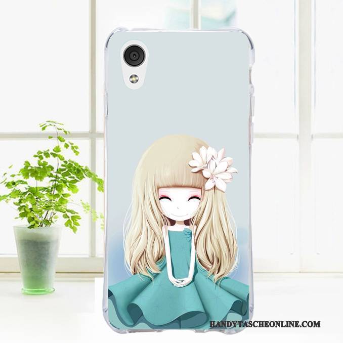 Hülle Htc Desire 530 Karikatur Lichtfarbe Anti-sturz, Case Htc Desire 530 Schutz Grün Transparent