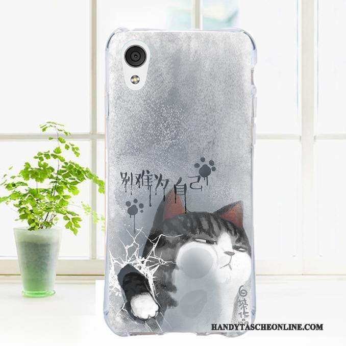 Hülle Htc Desire 530 Karikatur Lichtfarbe Anti-sturz, Case Htc Desire 530 Schutz Grün Transparent