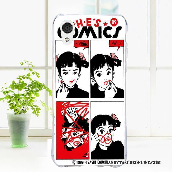 Hülle Htc Desire 530 Karikatur Lichtfarbe Anti-sturz, Case Htc Desire 530 Schutz Grün Transparent