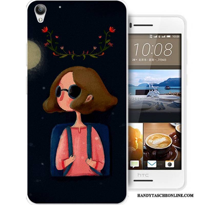 Hülle Htc Desire 728 Karikatur Anti-sturz Schwarz, Case Htc Desire 728 Schutz Handyhüllen