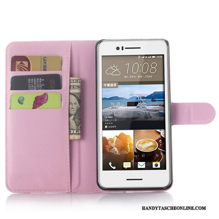 Hülle Htc Desire 728 Lederhülle Schwarz Anti-sturz, Case Htc Desire 728 Schutz Handyhüllen