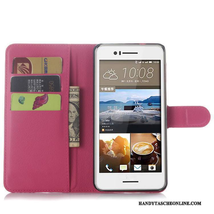 Hülle Htc Desire 728 Lederhülle Schwarz Anti-sturz, Case Htc Desire 728 Schutz Handyhüllen