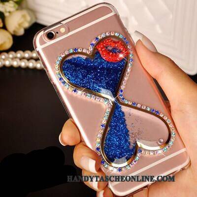 Hülle Htc Desire 728 Strass Blau Handyhüllen, Case Htc Desire 728 Schutz Trend Treibsand