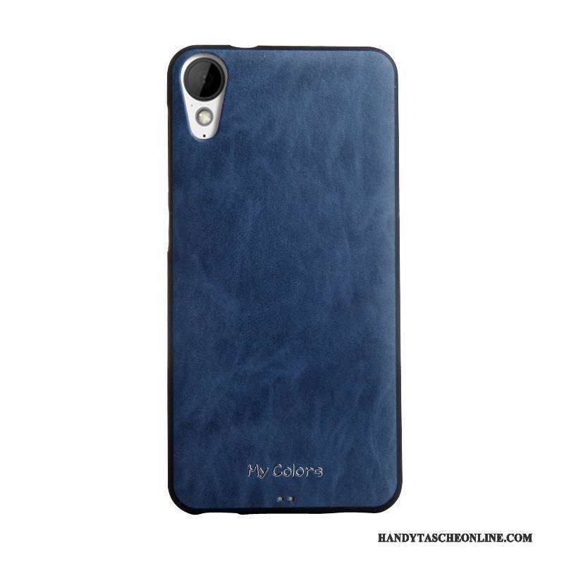 Hülle Htc Desire 825 Lederhülle Blau Business, Case Htc Desire 825 Weiche Handyhüllen