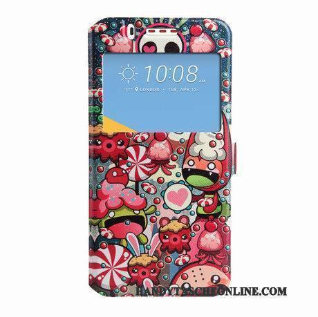 Hülle Htc Desire 825 Schutz Windows Trend, Case Htc Desire 825 Lederhülle Handyhüllen Schwarz