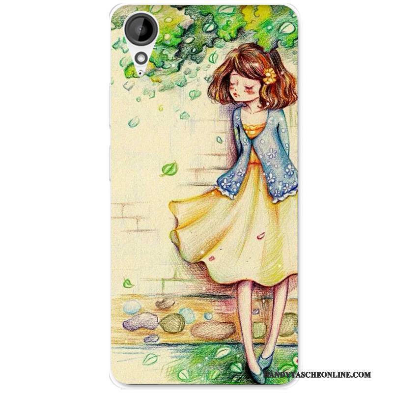 Hülle Htc Desire 825 Taschen Handyhüllen Pulver, Case Htc Desire 825 Karikatur Kunst Anti-sturz