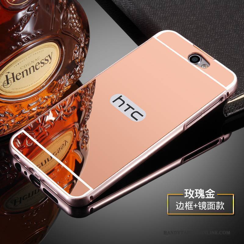 Hülle Htc One A9 Metall Grenze Handyhüllen, Case Htc One A9 Schutz Rosa