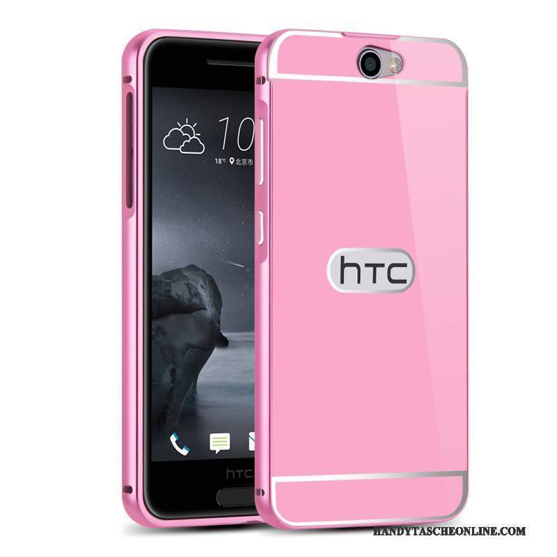 Hülle Htc One A9 Metall Handyhüllen Hintere Abdeckung, Case Htc One A9 Schutz Grenze Rosa