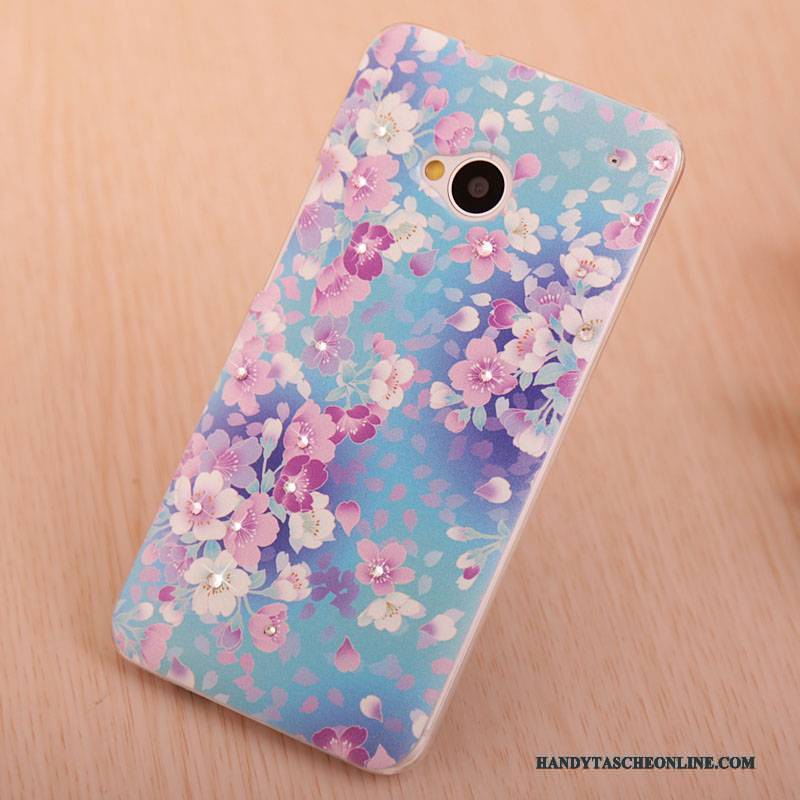 Hülle Htc One M7 Strass Rosa Handyhüllen, Case Htc One M7 Gemalt