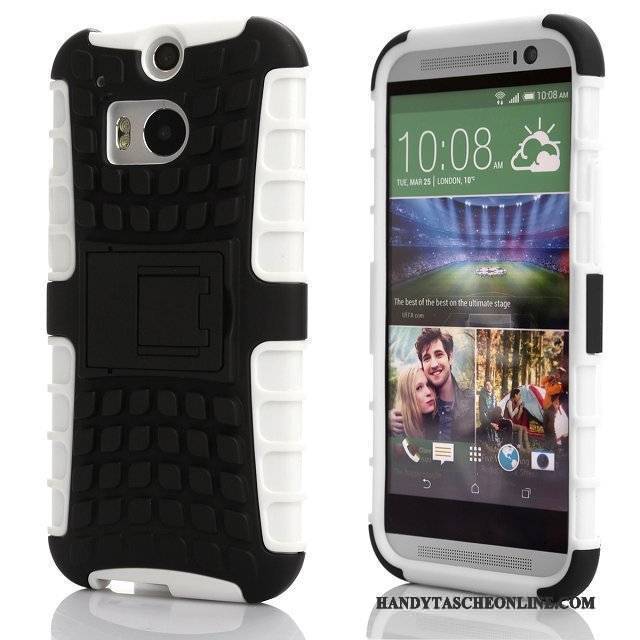 Hülle Htc One M8 Halterung Anti-sturz Handyhüllen, Case Htc One M8 Schutz Rot