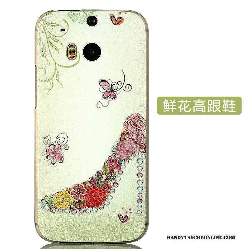 Hülle Htc One M8 Karikatur Zubehör Schwer, Case Htc One M8 Schutz Handyhüllen Weiß