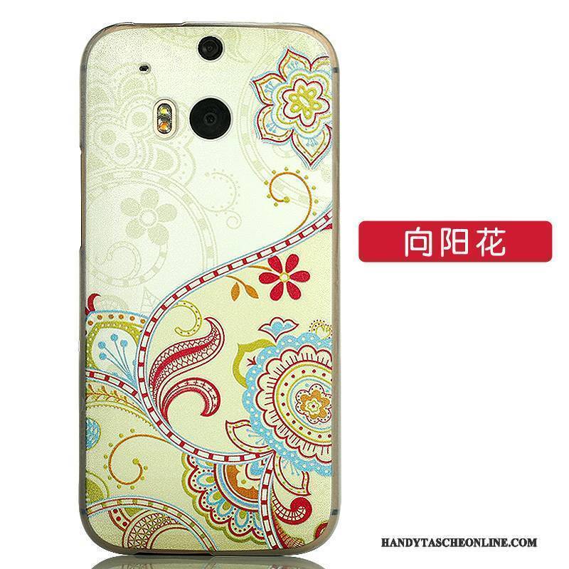 Hülle Htc One M8 Karikatur Zubehör Schwer, Case Htc One M8 Schutz Handyhüllen Weiß