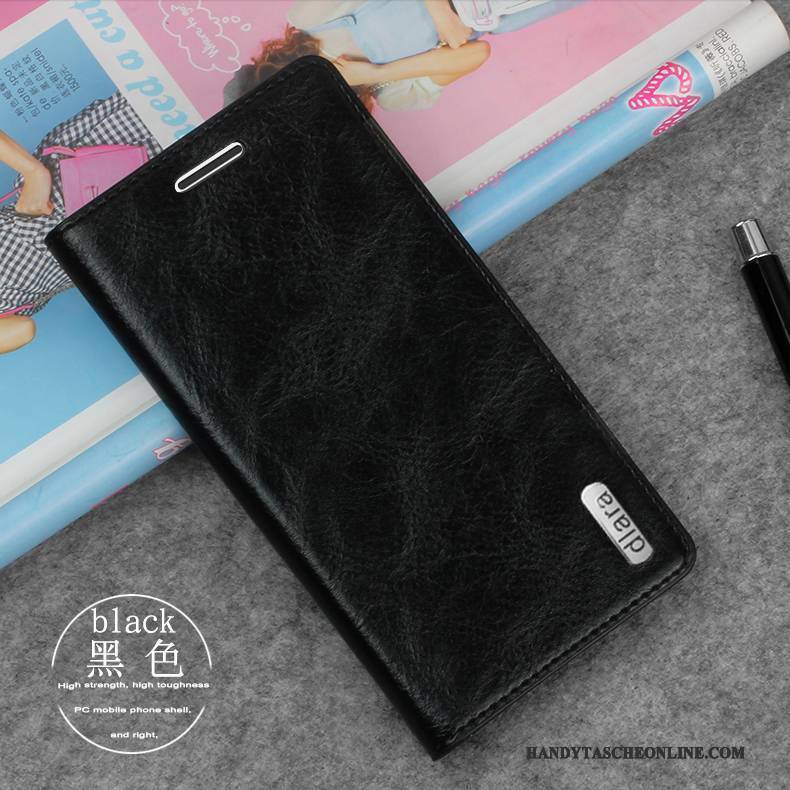 Hülle Htc One M8 Lederhülle Dunkelblau Handyhüllen, Case Htc One M8 Schutz