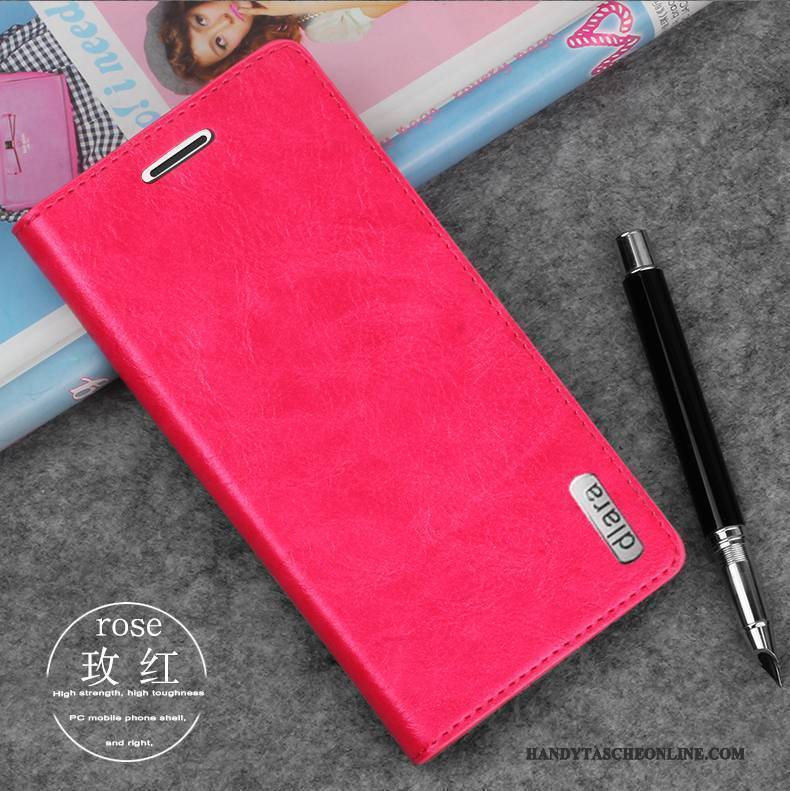 Hülle Htc One M8 Lederhülle Dunkelblau Handyhüllen, Case Htc One M8 Schutz