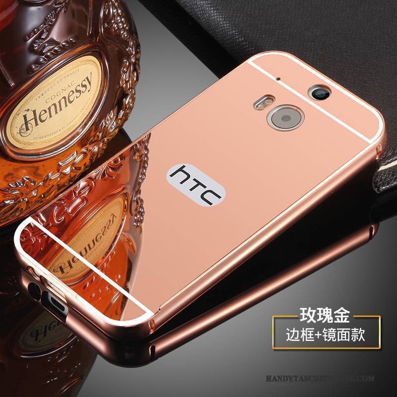 Hülle Htc One M8 Metall Grenze Rosa, Case Htc One M8 Handyhüllen