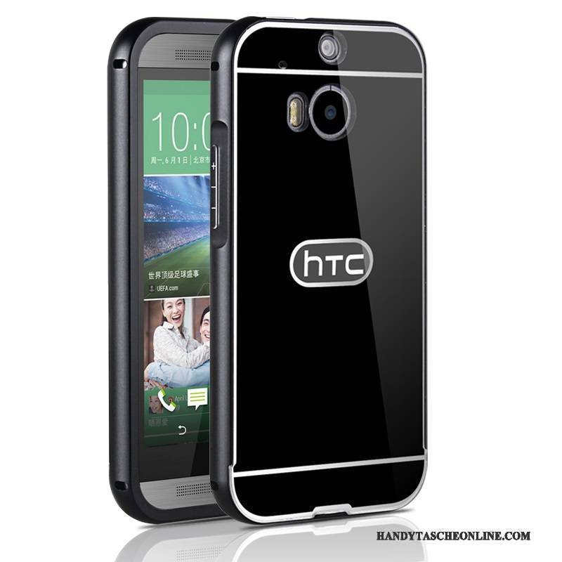 Hülle Htc One M8 Metall Handyhüllen Membran, Case Htc One M8 Schutz Temperieren Gold