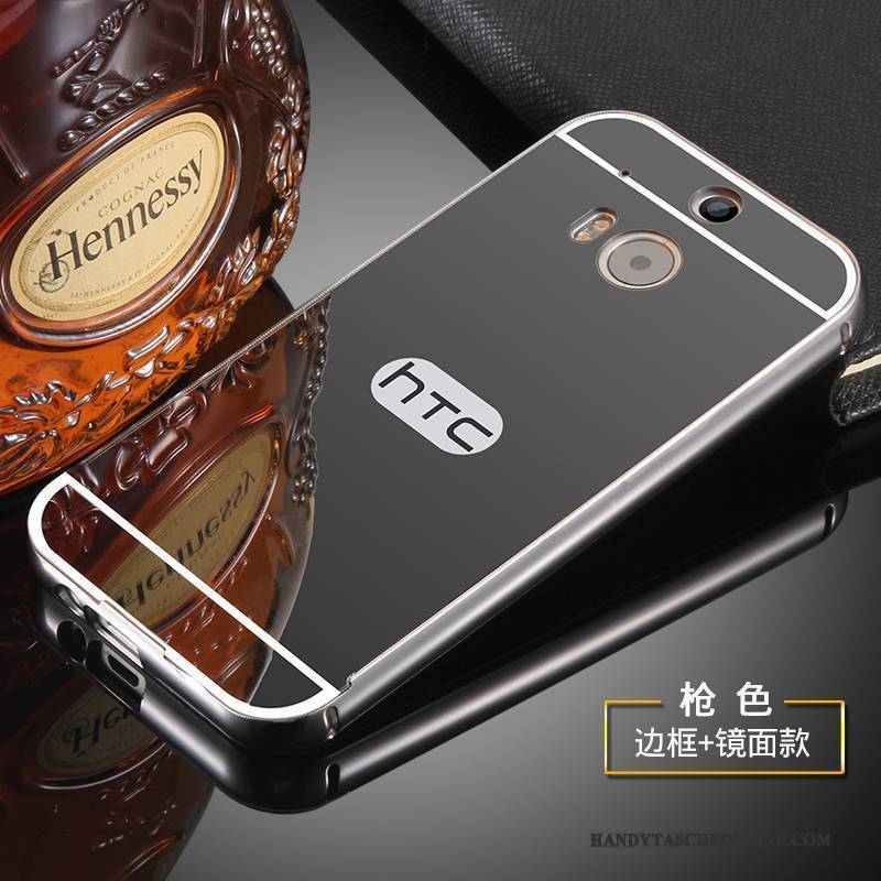 Hülle Htc One M8 Metall Handyhüllen Membran, Case Htc One M8 Schutz Temperieren Gold