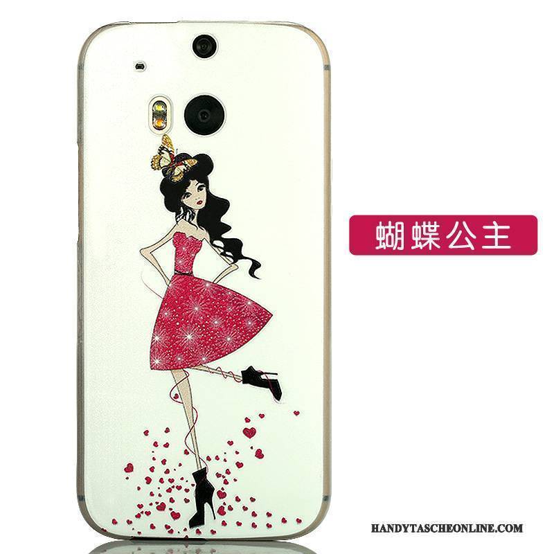 Hülle Htc One M8 Schutz Anti-sturz Nubuck, Case Htc One M8 Karikatur Schwer Schlank