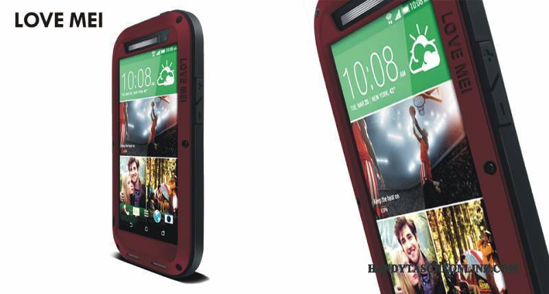 Hülle Htc One M8 Schutz Nubuck Anti-sturz, Case Htc One M8 Taschen Drei Verteidigungen Schwarz