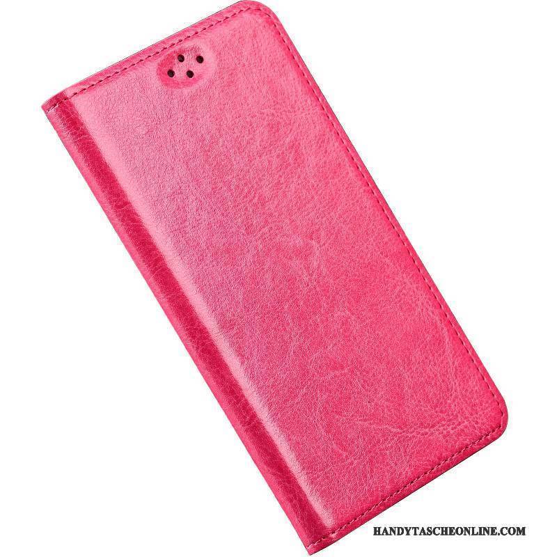 Hülle Htc One M9 Folio Handyhüllen Einfach, Case Htc One M9 Luxus Rot Anti-sturz