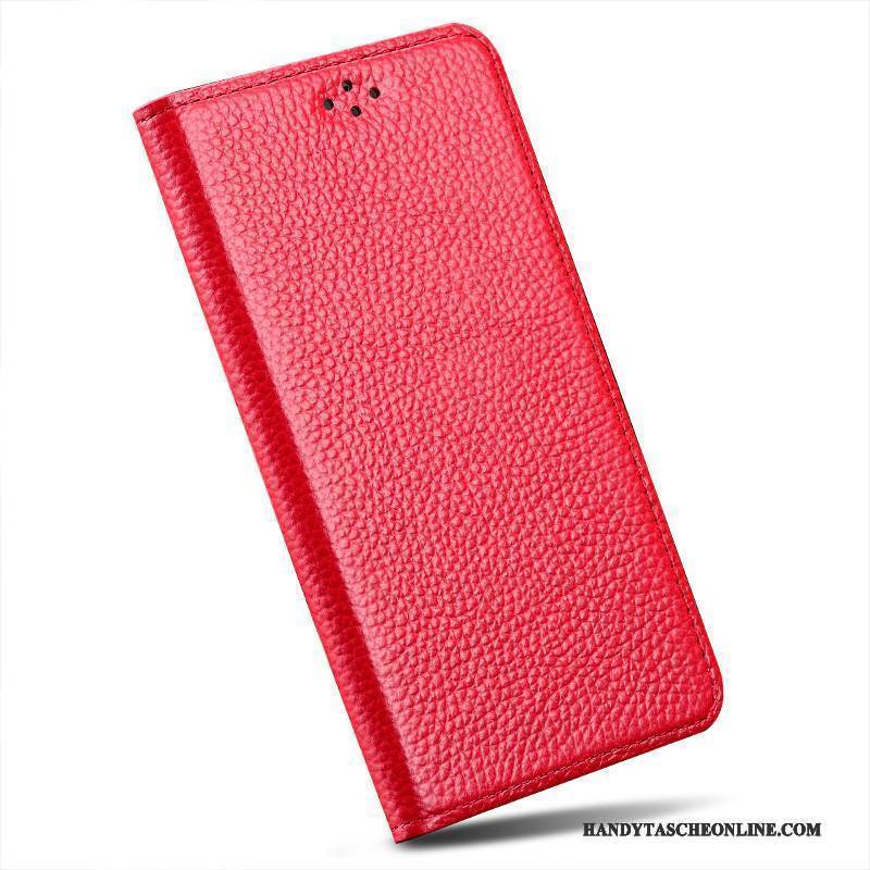 Hülle Htc One M9 Leder Rot Pulver, Case Htc One M9 Folio Handyhüllen Orange