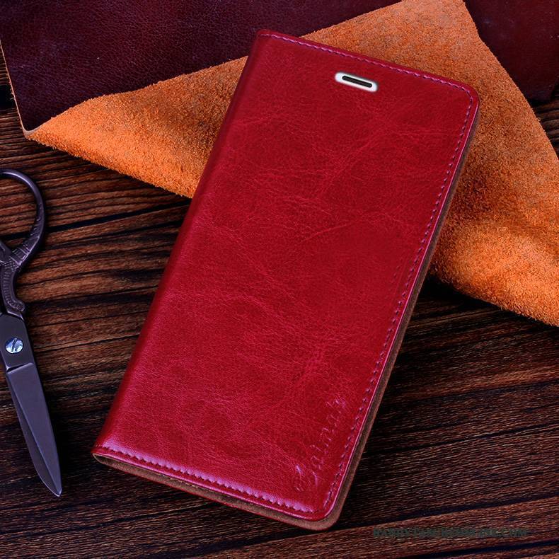 Hülle Htc One M9 Lederhülle Orange Handyhüllen, Case Htc One M9 Schutz