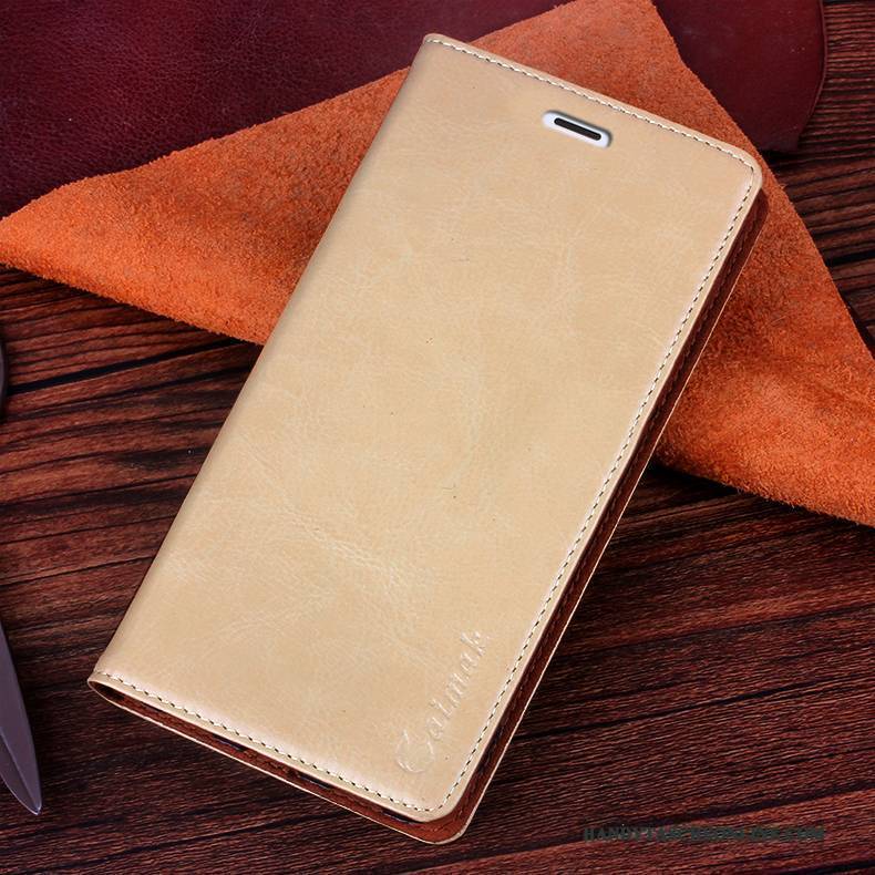 Hülle Htc One M9 Lederhülle Orange Handyhüllen, Case Htc One M9 Schutz