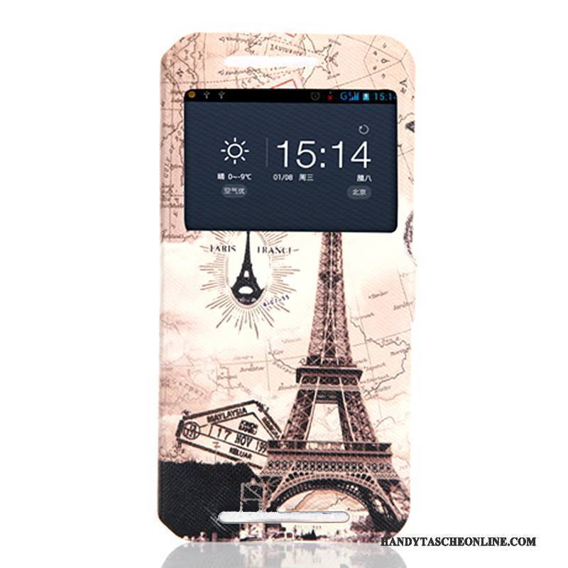 Hülle Htc One M9 Schutz Fenster Öffnen Handyhüllen, Case Htc One M9 Folio Blau