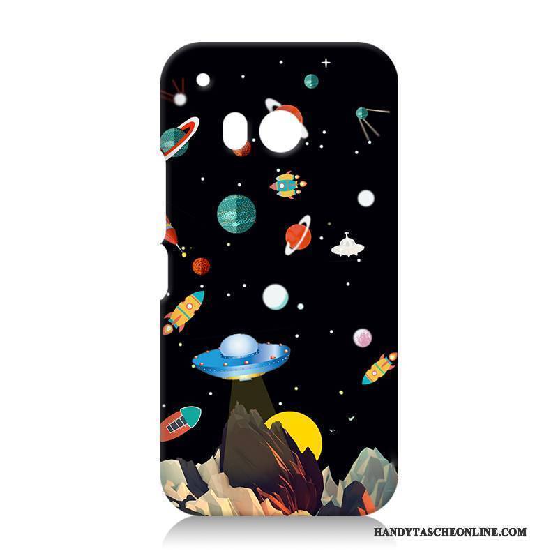 Hülle Htc One M9 Silikon Schwer Handyhüllen, Case Htc One M9 Karikatur Schwarz Lila