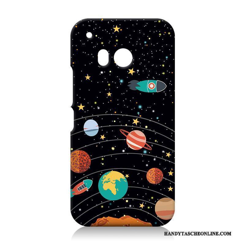 Hülle Htc One M9 Silikon Schwer Handyhüllen, Case Htc One M9 Karikatur Schwarz Lila