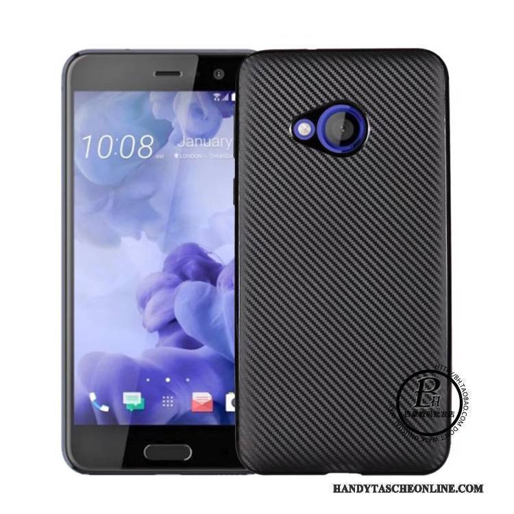 Hülle Htc U Play Schutz Faser Muster, Case Htc U Play Weiche Handyhüllen Grau