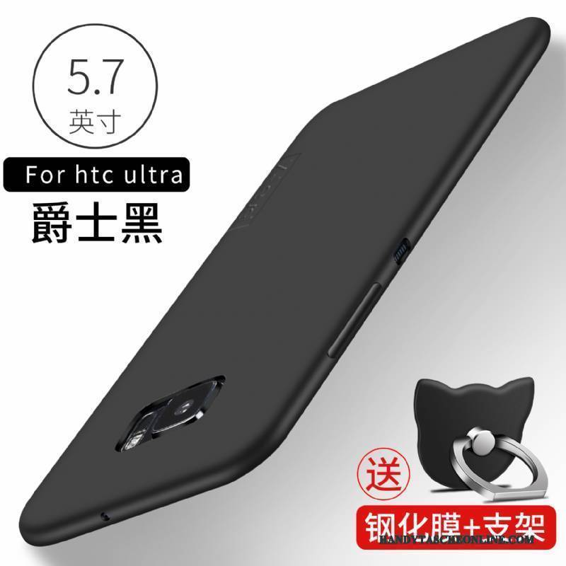 Hülle Htc U Ultra Schutz Handyhüllen Nubuck, Case Htc U Ultra Weiche Schwarz